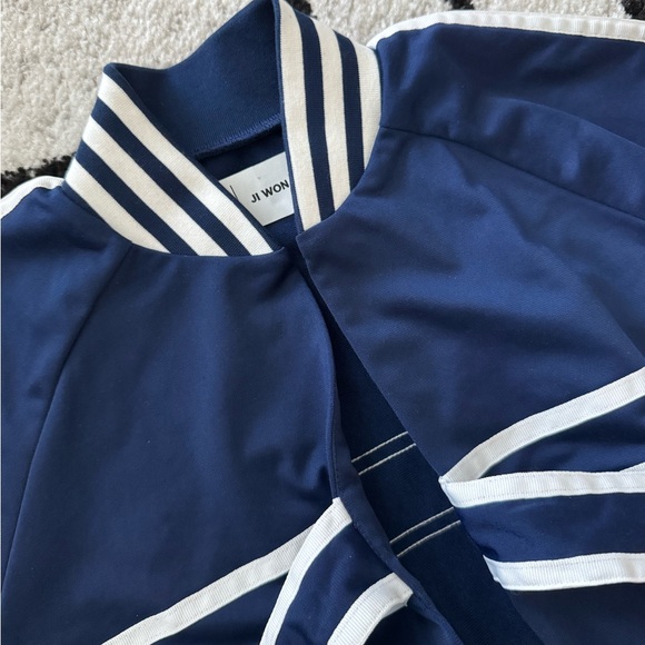 Adidas Originals by Ji Won Choi Dark Blue Jacket with White Accents - Picture 5 of 16